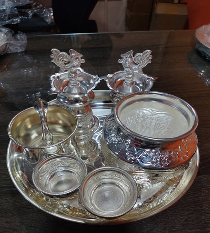 German Silver - Pooja Thali Set