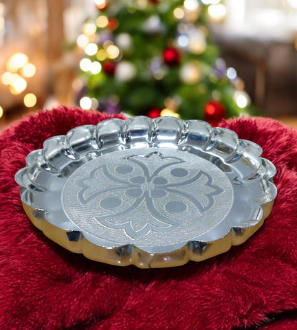 German Silver - Flower Plate