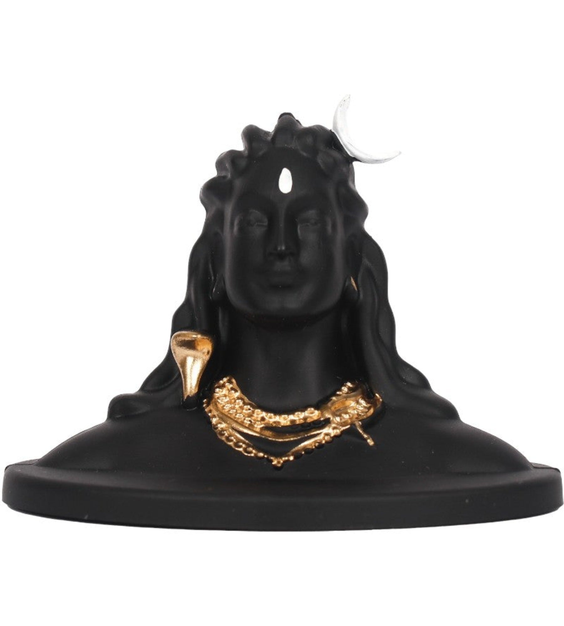Black colour Adiyogi statue for Home Decorative and Car Dashboard