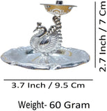 Sigaram Brass 2.7 inch Fancy Peacock Diya For Home Pooja Decore K4569