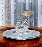 Sigaram Brass 2.7 inch Fancy Peacock Diya For Home Pooja Decore K4569