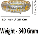 Sigaram 10 Inch Silver Plated Cow Wedding Tray For Home Pooja, Temple Use & Wedding Ceremony K4852