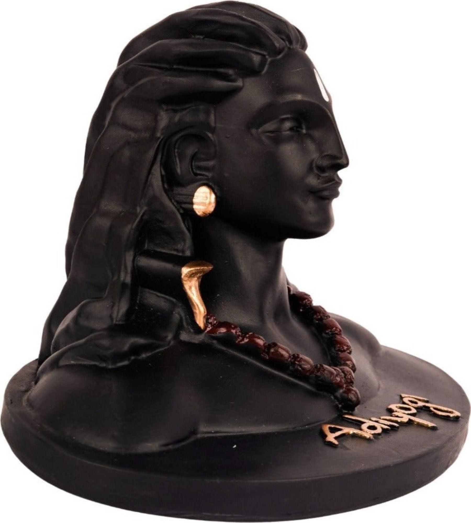 Black colour Adiyogi statue for home decorative and car dashboard
