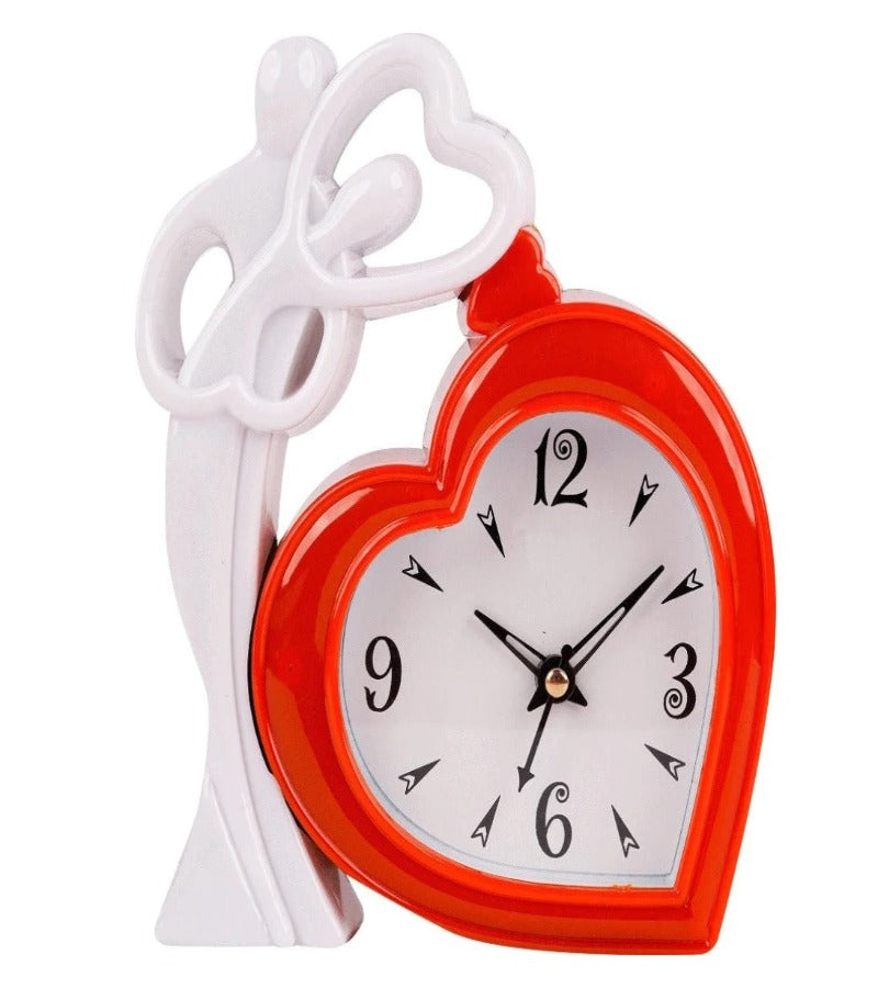 Orange White 19 X 16 Cm Analog Table Clock K3762