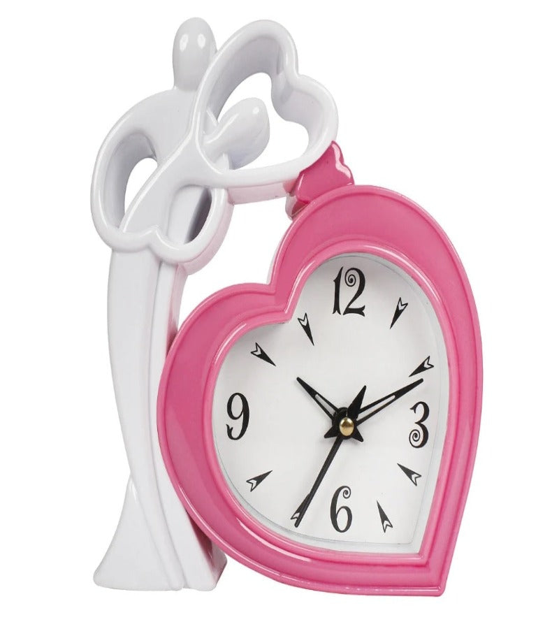 15x19 Cm Couple Heart Table Clock for Home Office College K4175