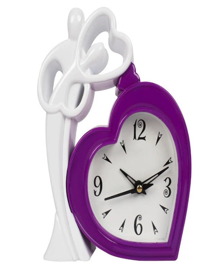 15x19 Cm Couple Heart Table Clock for Home Office College K4174