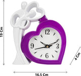 15x19 Cm Couple Heart Table Clock for Home Office College K4174
