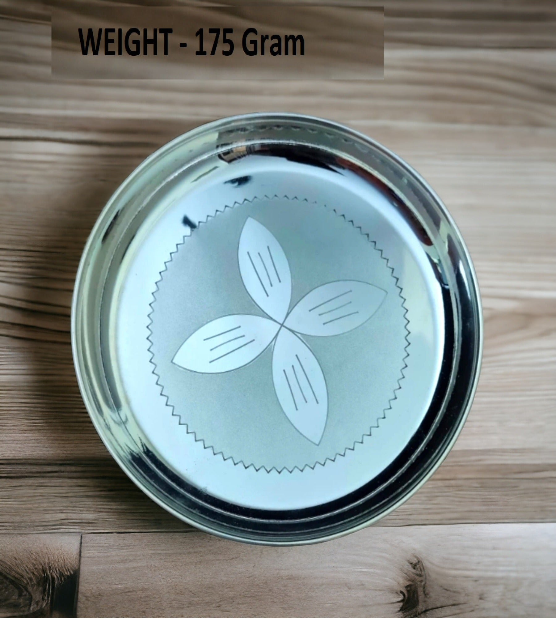 Sigaram German Silver 7 Inch Floral Designed Plate for Home Pooja Decor K2327