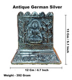 Sigaram Antique German Silver Square Tulasi Pot For Home Pooja Decor K4394