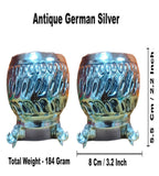 Sigaram Antique German Silver Kum Kum Cup With Lay For Home Pooja Decor K4390