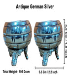 Sigaram Antique German Silver Kum Kum Cup With Lay For Home Pooja Decor K4387