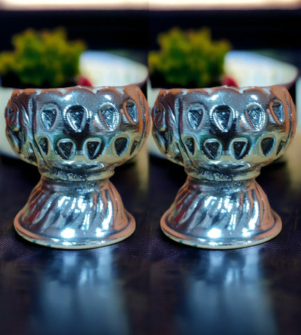 Sigaram Antique German Silver Kum Kum Cup With Lay For Home Pooja Decor K4385