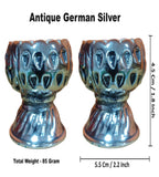 Sigaram Antique German Silver Kum Kum Cup With Lay For Home Pooja Decor K4385