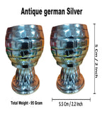 Sigaram Antique German Silver Kum Kum Cup With Lay For Home Pooja Decor K4383