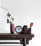 18x11 Cm Adiyogi Table Clock With Penstand For Home Office College K4185