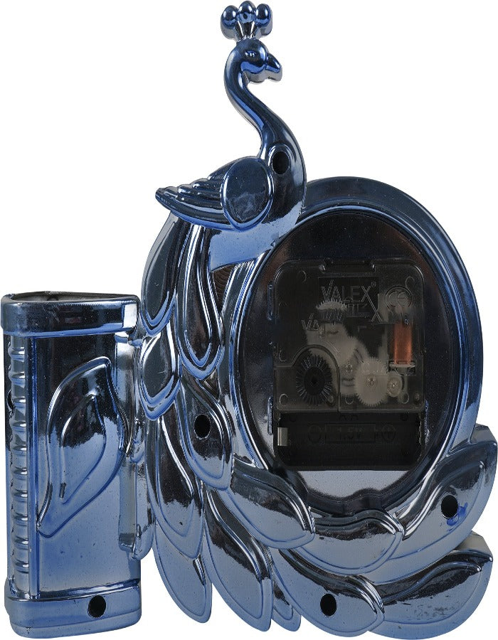 19x17 Cm Peacock Table Clock with Penstand For Home Office College K4179