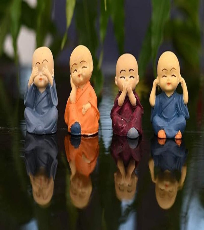 Monk Baby Buddha Figurin Cartoon Miniature Showpiece Statue For Gift,Home K4257