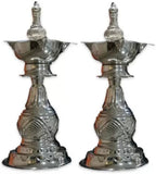 Sigaram 2 German Silver Diya is best for Home, Office and Temple Poojas K3131