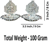 Sigaram Brass 3 Inch Lakshmi Diya Traditional Pooja Lamp for Home Pooja Decore K4719