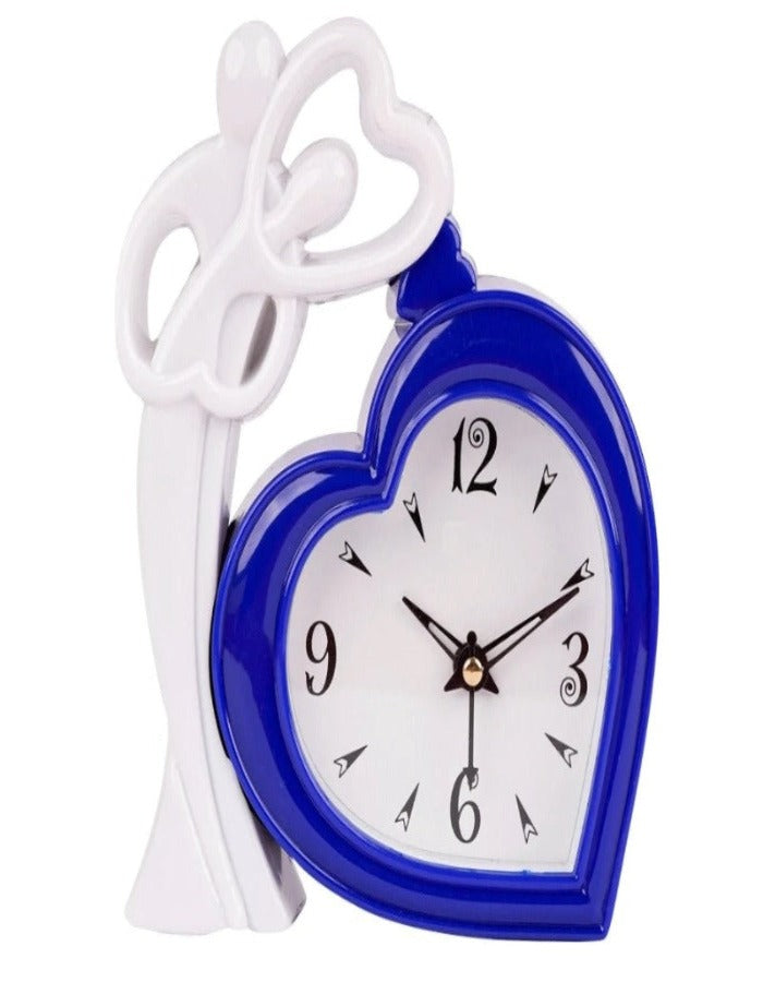 D Blue white Colour 19 X 16 Cm Analog Table Clock K3759