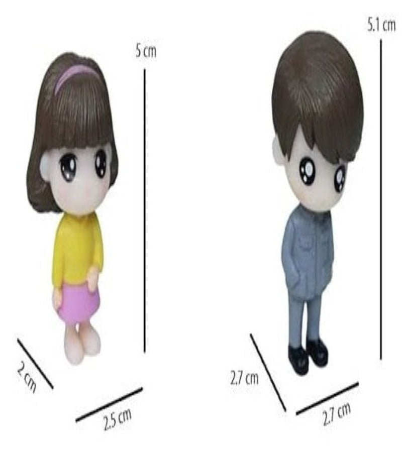 Cute Couple Figurin Cartoon Miniature Showpiece Statue For Gift,Lovers K4248