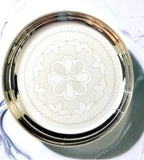 Sigaram German Silver 8 Inch Floral Designed Plate For Home Pooja Decor K2341