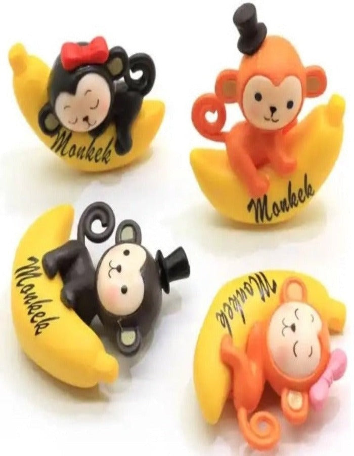 Baby Monkeys On Banana Figurin Miniature Showpiece Statue For Gift,Lovers K4254