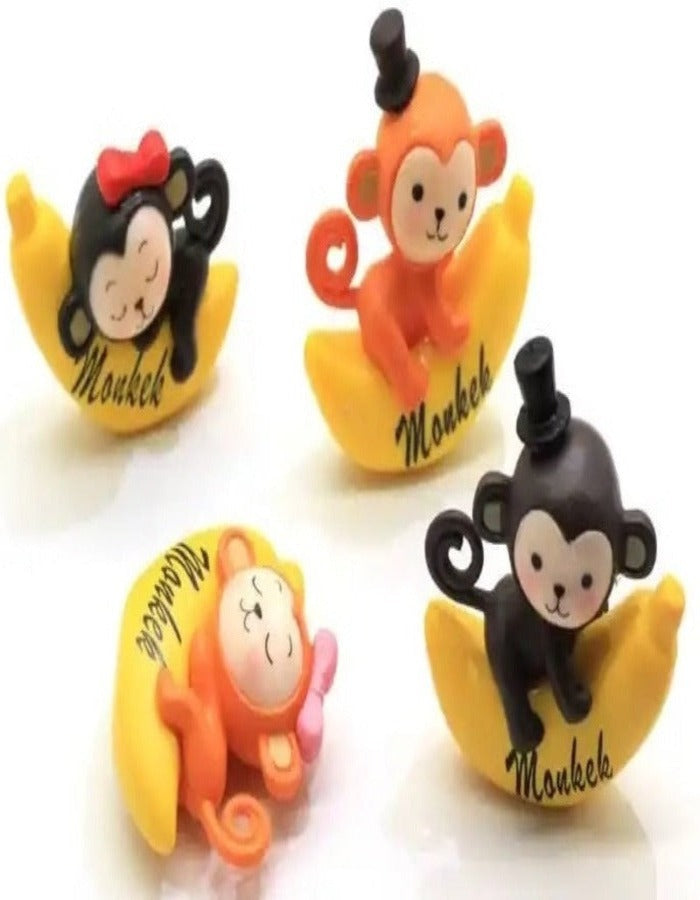 Baby Monkeys On Banana Figurin Miniature Showpiece Statue For Gift,Lovers K4254