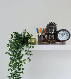 25x20 Cm Adiyogi Table Clock With Penstand For Home Office College K4194