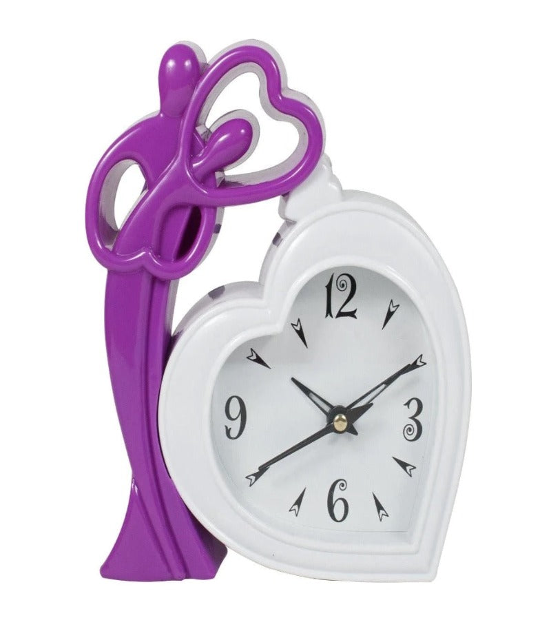 15x19 Cm Couple Heart Table Clock for Home Office College K4176