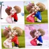 Cute Couple Kiss Figurin Miniature Showpiece Statue For Gift,Lovers K4277