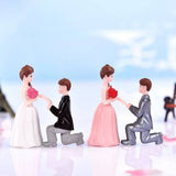 Cute Couple Proposing Figurin Miniature Showpiece Statue For Gift,Lovers K4280