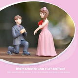 Cute Couple Proposing Figurin Miniature Showpiece Statue For Gift,Lovers K4281