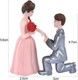 Cute Couple Proposing Figurin Miniature Showpiece Statue For Gift,Lovers K4280