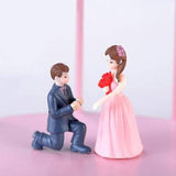 Cute Couple Proposing Figurin Miniature Showpiece Statue For Gift,Lovers K4281