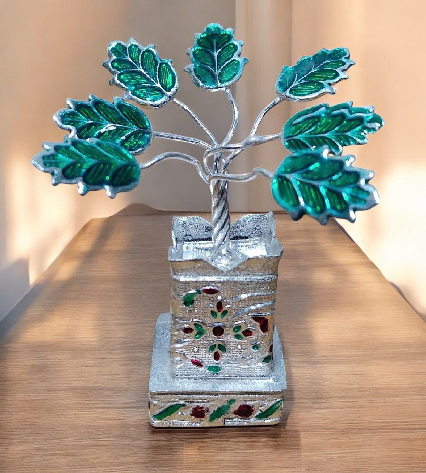 Sigaram Brass 3.5 Inch Tulsi Plant For Home Pooja Decore K4603