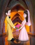 Cute Couple Weds Gift Figurin Miniature Showpiece Statue For Gift,Lovers K4287