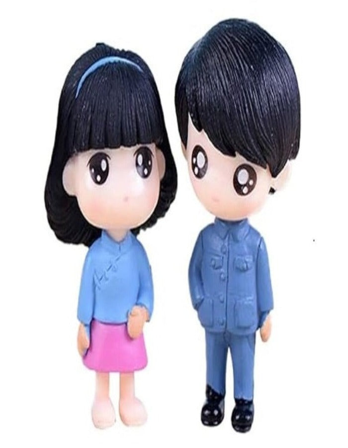 Cute Couple Figurin Cartoon Miniature Showpiece Statue For Gift,Lovers K4247