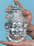Sigaram 7X4 Inch Silver Plated  Lakshmi Face Mukoot for Vara Mahalakshmi Festival K4137