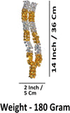 Sigaram 14 Inch Silver Plated Gold & Silver Flower Mala /Hara For Home Pooja decore K4581
