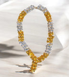 Sigaram 14 Inch Silver Plated Gold & Silver Flower Mala /Hara For Home Pooja decore K4581