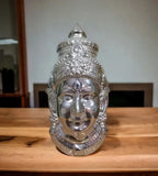 Sigaram 6.5X3.5 Inch  Silver Plated  Lakshmi Face Mukoot for Vara Mahalakshmi Festival K4159