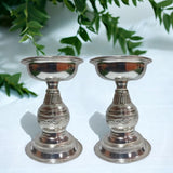 Sigaram 9X6 Cm Deepa Made by Pure German Silver For Pooja K4313