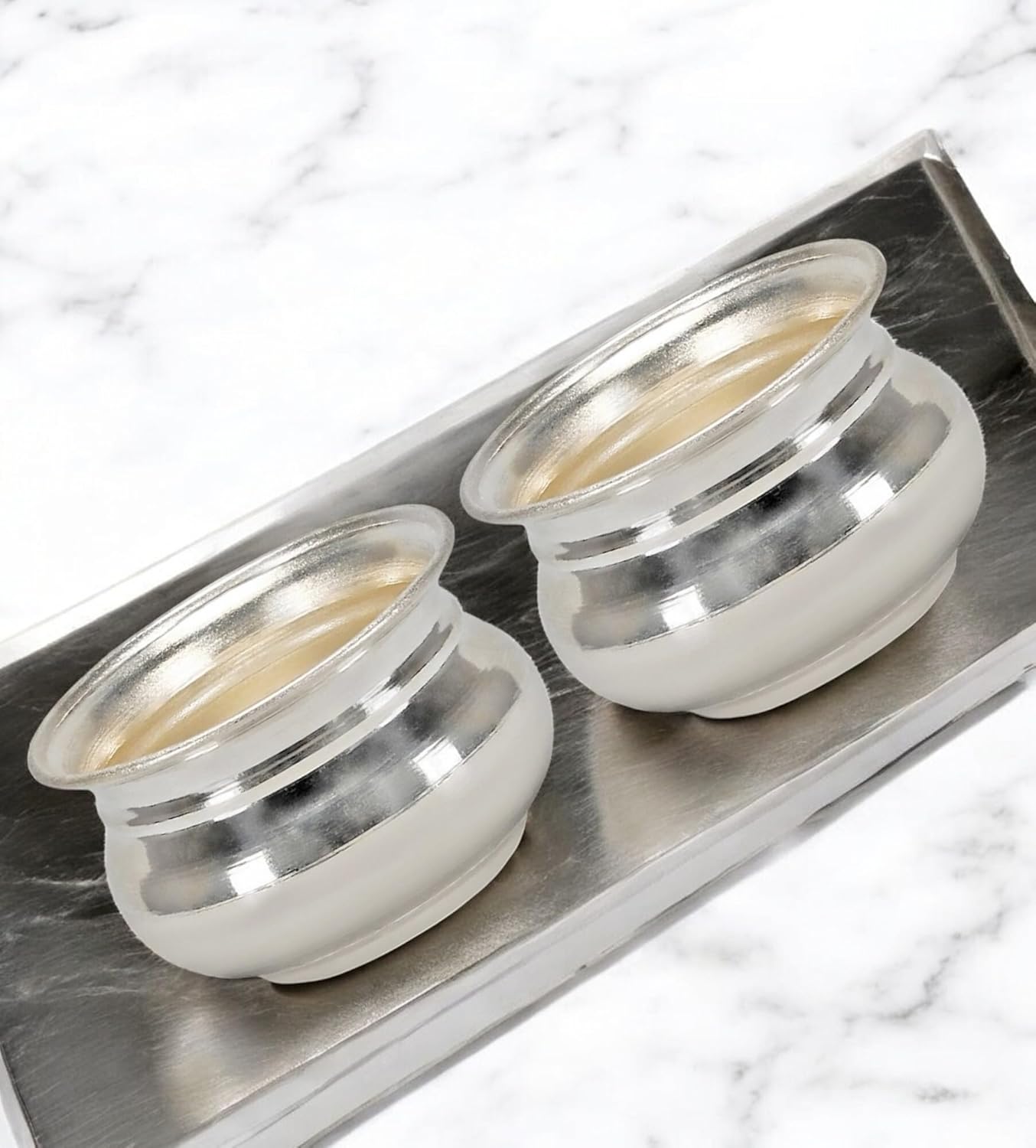 Sigaram German Silver 2 Inch kum Kum Bharani Cup For Home Pooja Decore K4424