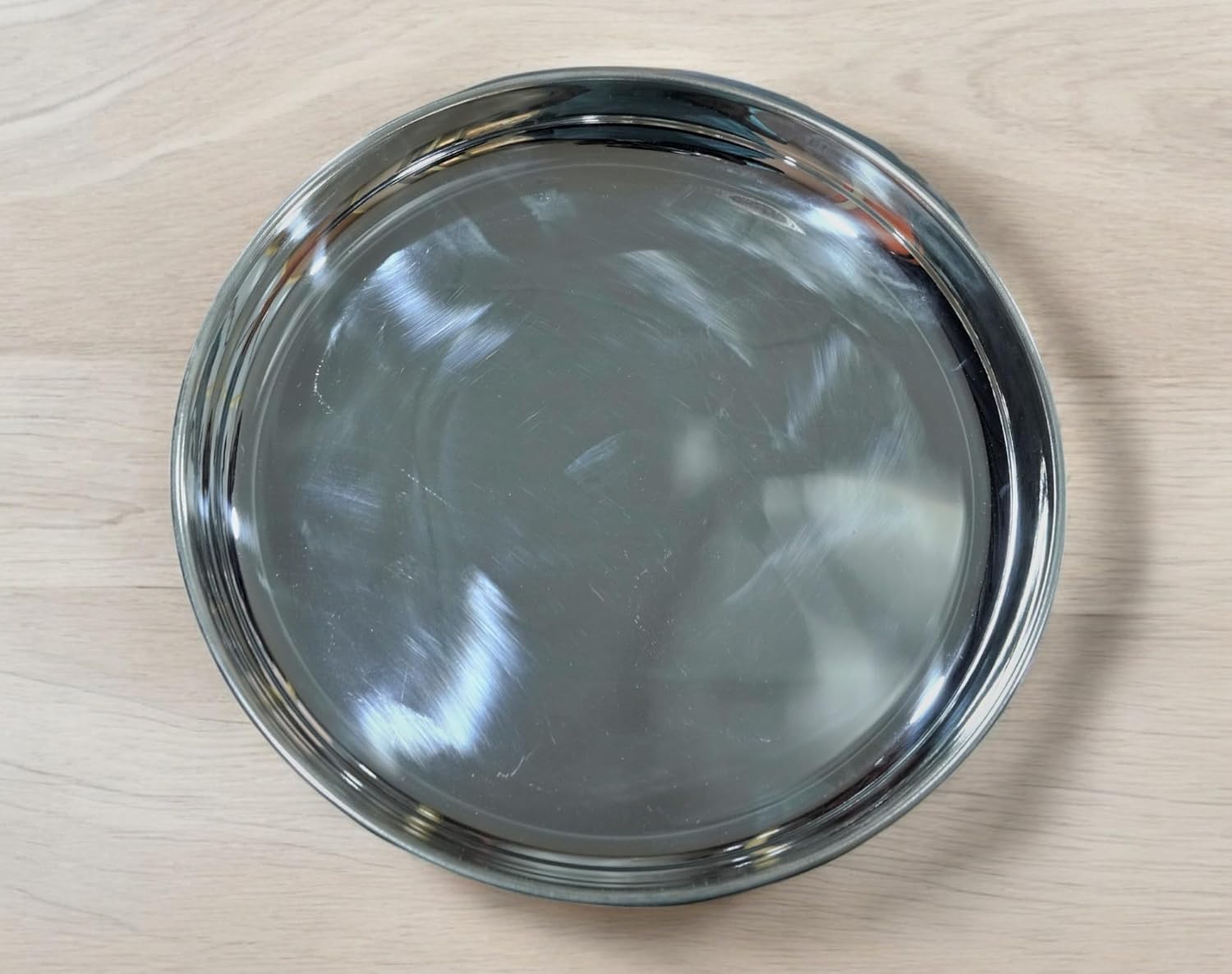 Sigaram German Silver 9 Inch Plain Plate for Home Pooja Decor K3121