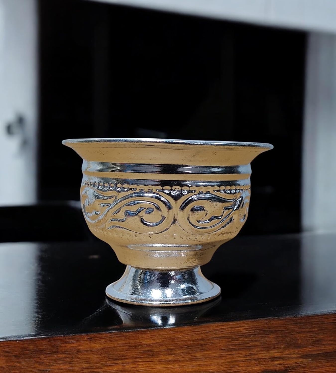 Sigaram German Silver KumKum Barani is best for Home, Office and Temple Poojas K3115