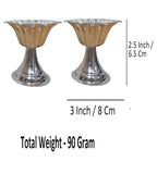 Sigaram Brass 2.5 Inch Flower Diya For Home Pooja Decore K4573
