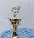 Sigaram German Silver 11 Inch Plain Diya For Home Pooja Decore K4485