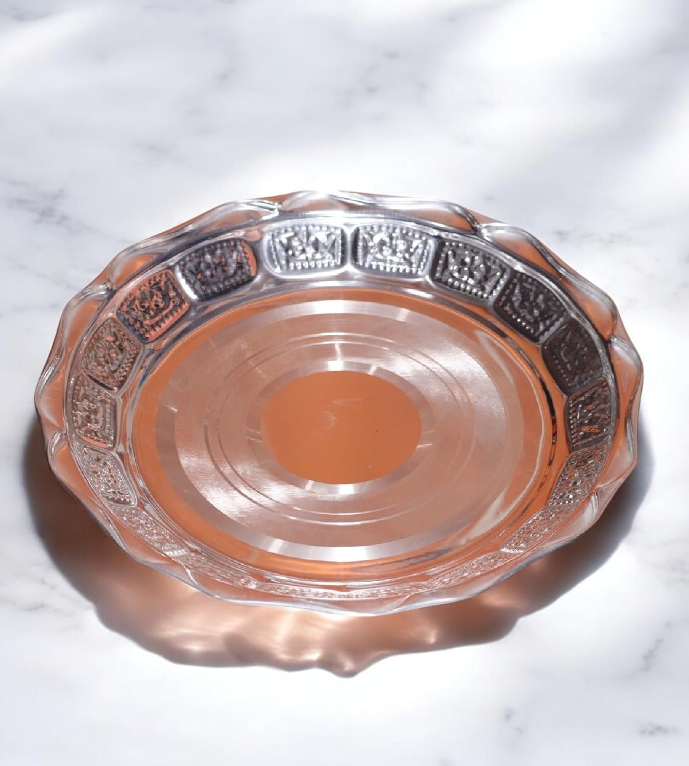 Sigaram 13.5 Inch Silver Plated Design Plate For Home Pooja Decore K4679