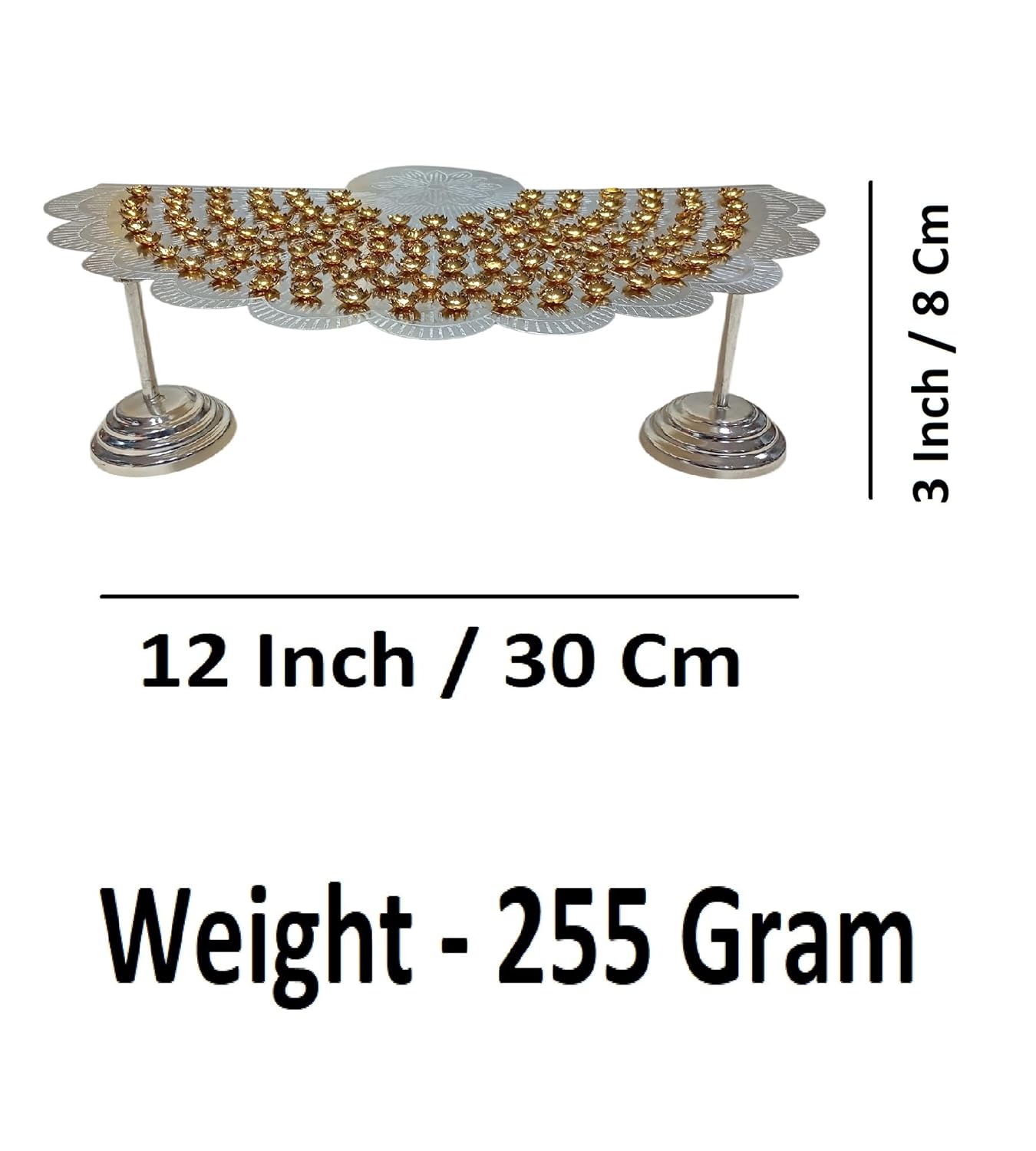 Sigaram Silver Plated Zig Design 108 Flower Stand for Varamahalakshmi Pooja Festival K4749